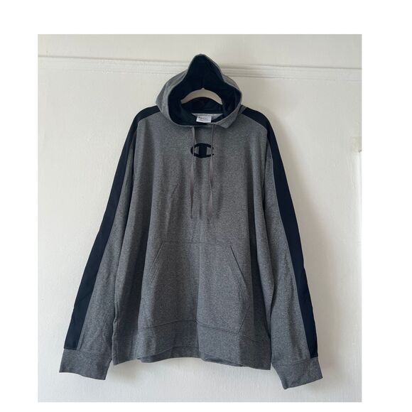 Champion Sweatshirt Size 2XL Men's Hoodie Double Dry  Gray Powertrain & Black - Picture 5 of 9